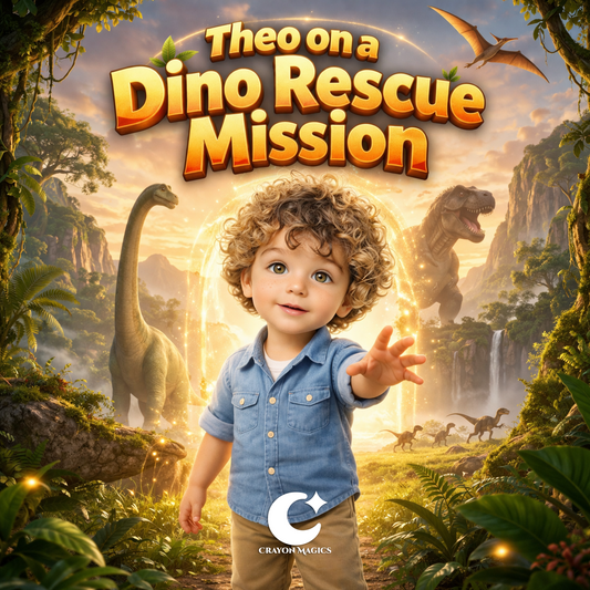 The Dino Rescue | Personalized Dinosaur Storybook