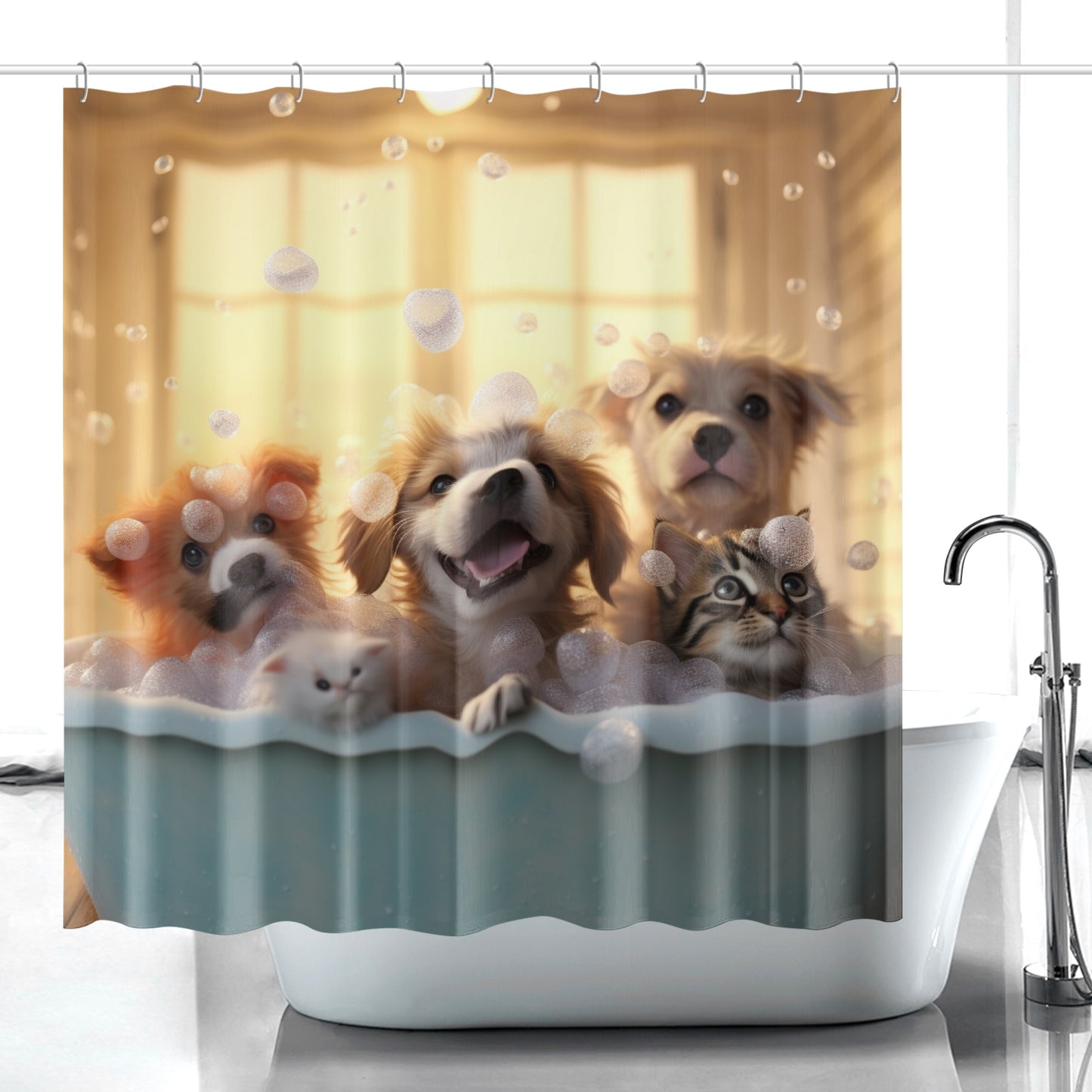Bubble Paws - Shower Curtain