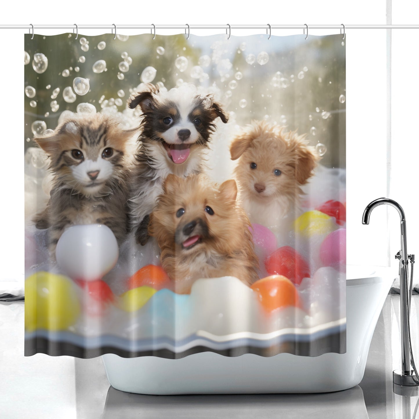 Bubble Paws - Shower Curtain