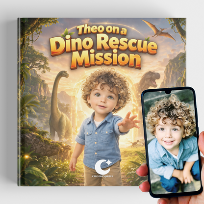 The Dino Rescue | Personalized Dinosaur Storybook