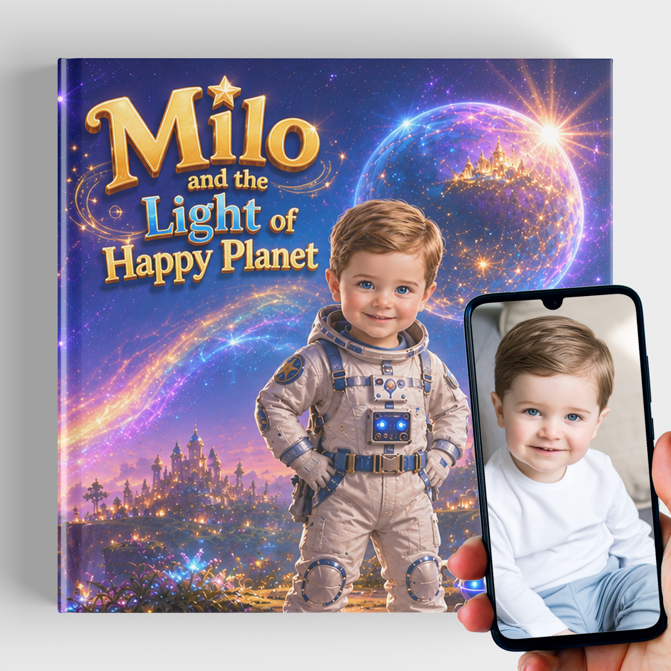The Light of Happy Planet | Personalized Space Adventure Storybook